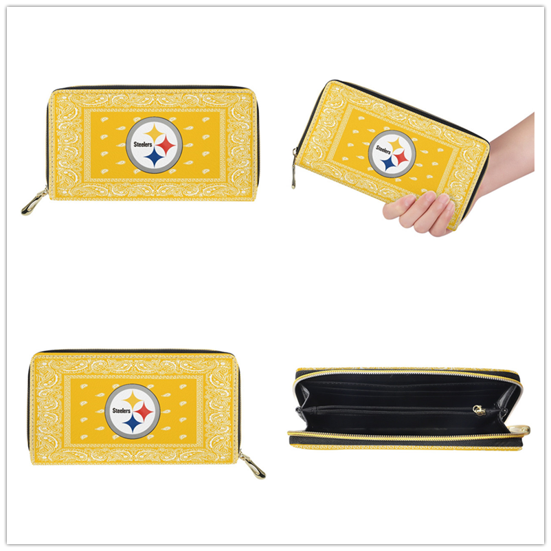 Pittsburgh Steelers PU Leather Zip Wallet 001